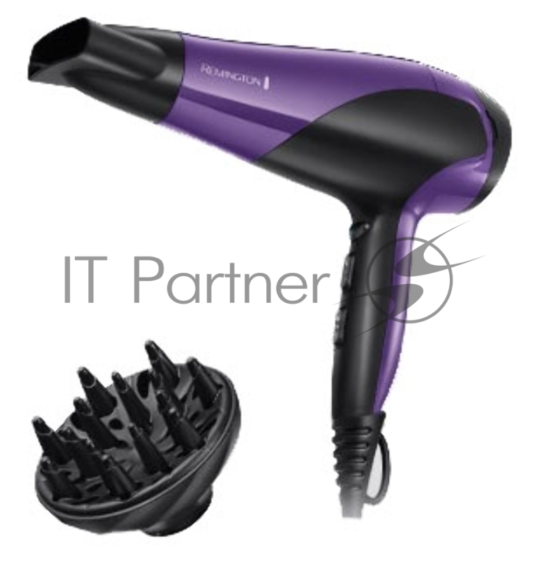 Фен REMINGTON D-3190 (Мощность 2200 Вт. Количество режимов 6. Независимая регулировка нагрева и воздушного потока. В комплекте диффузор, концентратор.)