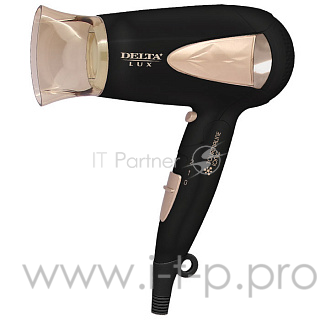 Фен DELTA LUX DL-0935 черный с золотым