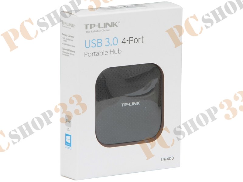 Разветвитель 4 порта USB3.0 TP-Link UH400, внешн.