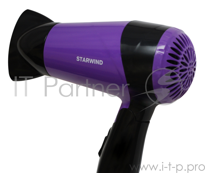 Фен Starwind SHP6102 1600Вт черный/фиолетовый
