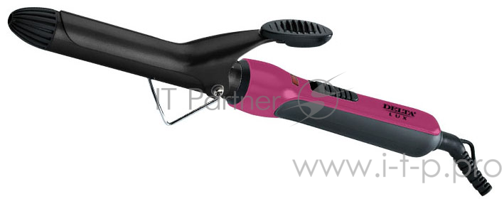 Щипцы для завивки волос DELTA LUX DL-0631 черн с малиновым