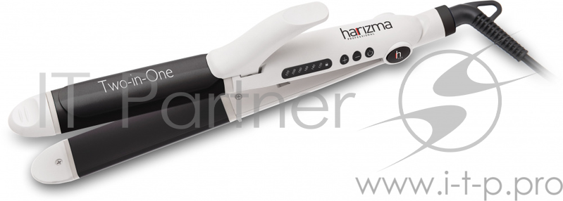 Щипцы Harizma Two-in-One 45Вт макс.темп.:220С покрытие:керамико-турмалиновое белый