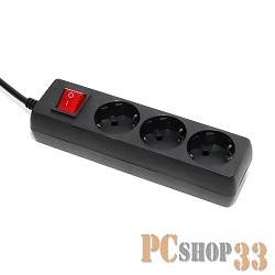 Сетевой фильтр 5bites SP3-B-18E Сетевой удлинитель , 3 розетки, 3x0.75mm2, 1.8м, черный