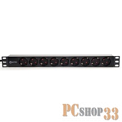 Сетевой фильтр 5bites Блок розеток PDU919P-02 9S / PVC / 1U / 19