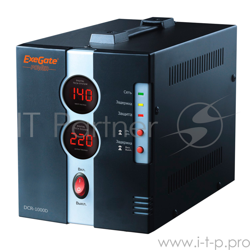 Сетевой фильтр Exegate EP259016RUS Стабилизатор Exegate Power DCR-1000D (диапазон 140...260В, 1 розетка )
