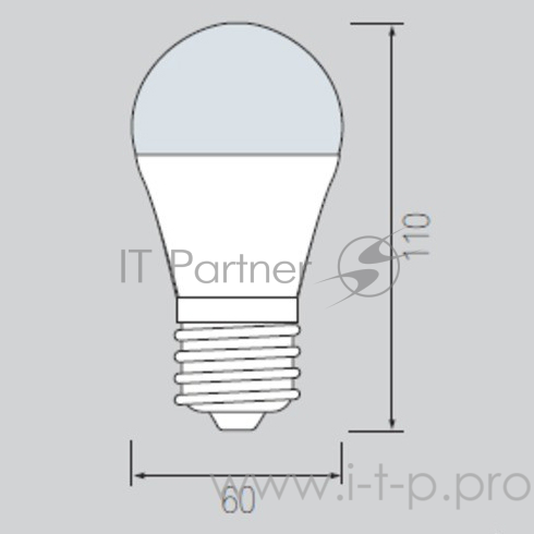 HOROZ 001-006-0008 HL4308L Лампа светодиодная А60 8W 3000К Е27