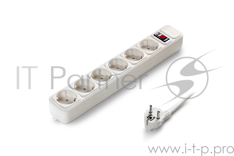 Сетевой фильтр Exegate EX221229RUS Сетевой фильтр Exegate SP-6-5W (6 розеток, 5м, евровилка, белый)