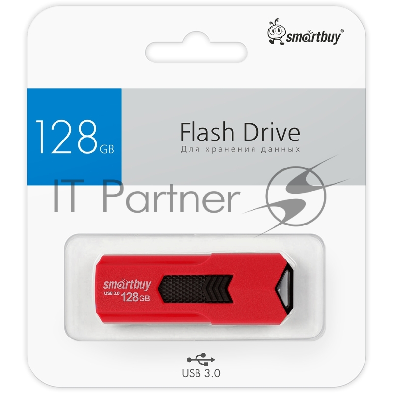 Накопитель Flash USB 3.0 Flash Drive 128GB Smartbuy STREAM Red (SB128GBST-R3)