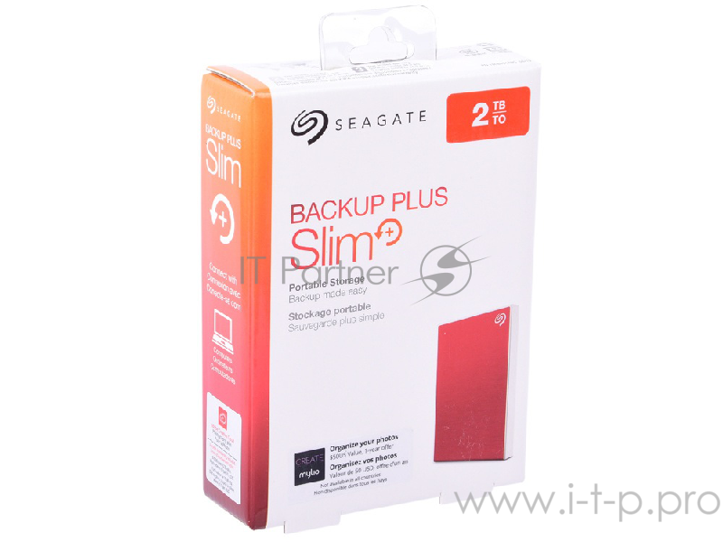 Накопитель на жестком магнитном диске Seagate Внешний жесткий диск Seagate STHN2000403 2000ГБ Seagate Backup Plus Slim 2.5