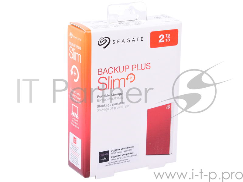 Накопитель на жестком магнитном диске Seagate Внешний жесткий диск Seagate STHN2000403 2000ГБ Seagate Backup Plus Slim 2.5