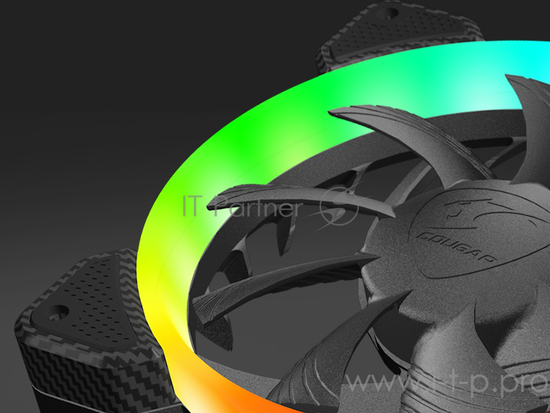 Вентилятор Cougar VORTEX RGB FCB 120 120x120x25мм (40шт./кор, пит. от мат.платы и БП, 1200об/мин) (CF-V12FB-RGB) Retail