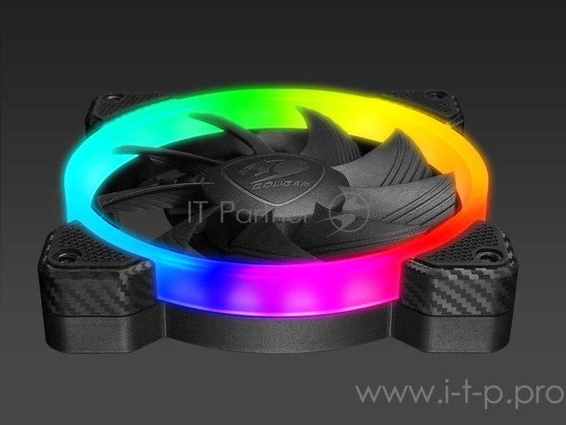 Вентилятор Cougar VORTEX RGB FCB 120 120x120x25мм (40шт./кор, пит. от мат.платы и БП, 1200об/мин) (CF-V12FB-RGB) Retail