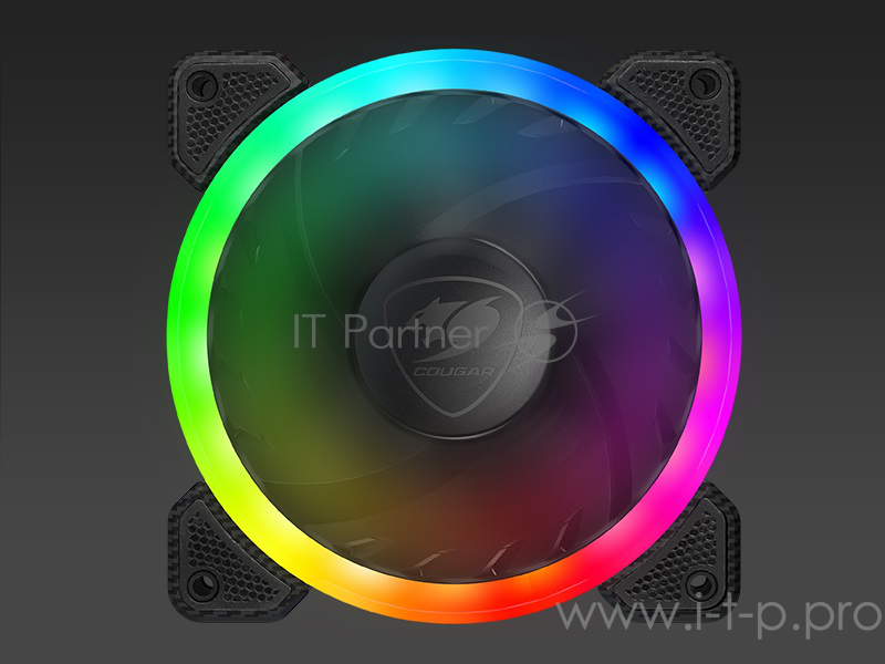 Вентилятор Cougar VORTEX RGB FCB 120 120x120x25мм (40шт./кор, пит. от мат.платы и БП, 1200об/мин) (CF-V12FB-RGB) Retail