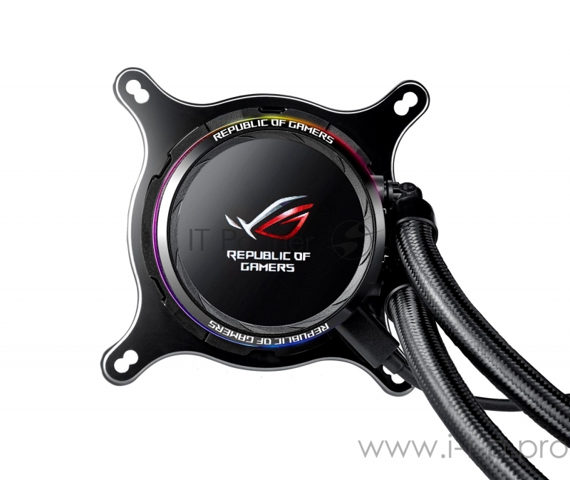 Cистема водяного охлаждения процессора ASUS ROG RYUO 240 (Intel: LGA 115x,1366, 2011, 2011-3, 2066, AMD: AM4, TR4*, OLED-дисплей 1,77”, 240 mm вентилятор, 90RC0040-M0UAY0)