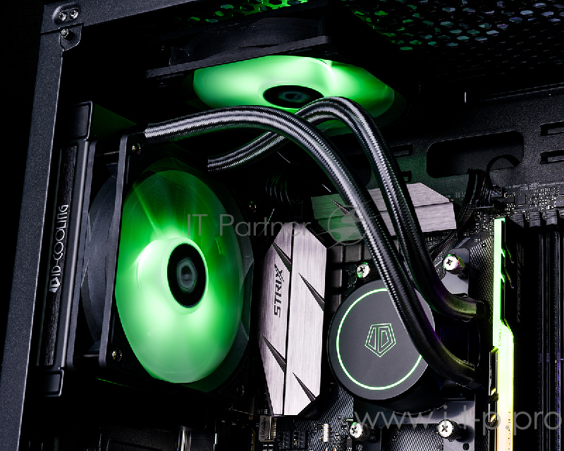 Система водяного охлаждения ID-Cooling AURAFLOW X 120 (Black/RGB) 200W AURA Sync all Intel/AMD