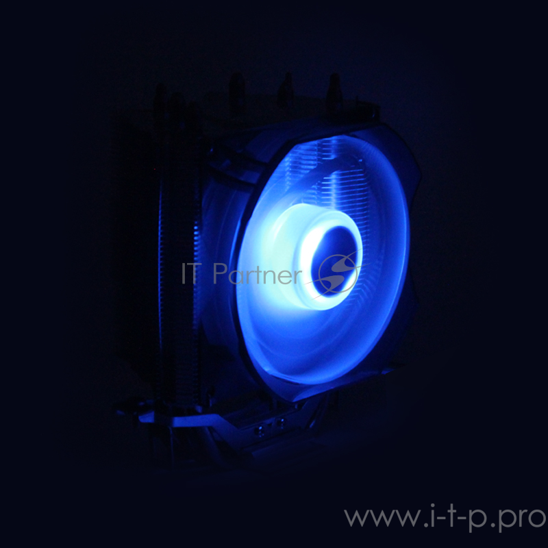 Кулер AARDWOLF Performa 7X (APF-7X-92LED) S775/115X/AM2/AM3/AM4 (15 шт/кор, TDP 105W, BLUE LED вент-р 92мм с PWM, 3 тепловые трубки 6мм, 1350-2100RPM, 18-26dBa)