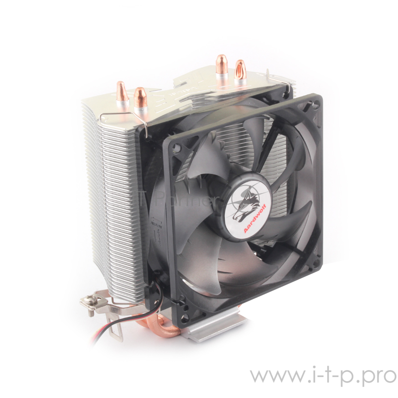 Кулер AARDWOLF Performa 3X (APF-3X-92) S775/115X/AM2/AM3/AM4 (30 шт/кор, TDP 95W, вент-р 92мм с PWM, 2 тепловых трубки 6мм, 1000-1600RPM, 16-24dBa)