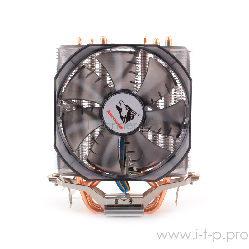 Кулер AARDWOLF Optima 8X (APCS8H) 115X/FM1/2+/AM2/2+/AM3/3+/AM4 (10 шт/кор, TDP 130W, вент-р 100мм с PWM, 3 тепловые трубки 6мм, 1200-2100RPM, 18,2-30dBa)