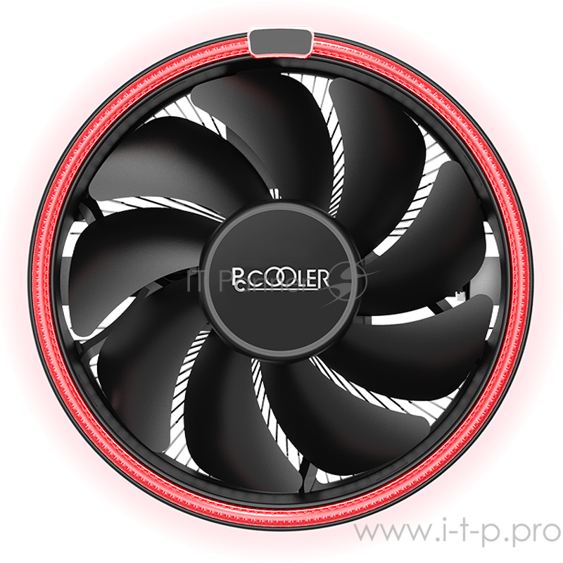 Кулер PCCooler E126M R S775/115X/AM2/2+/AM3/3+/AM4/FM (48 шт/кор, TDP 92W, вент-р 120мм с PWM, Red LED FAN, 1000-1800RPM, 26.5dBa) Retail Color Box