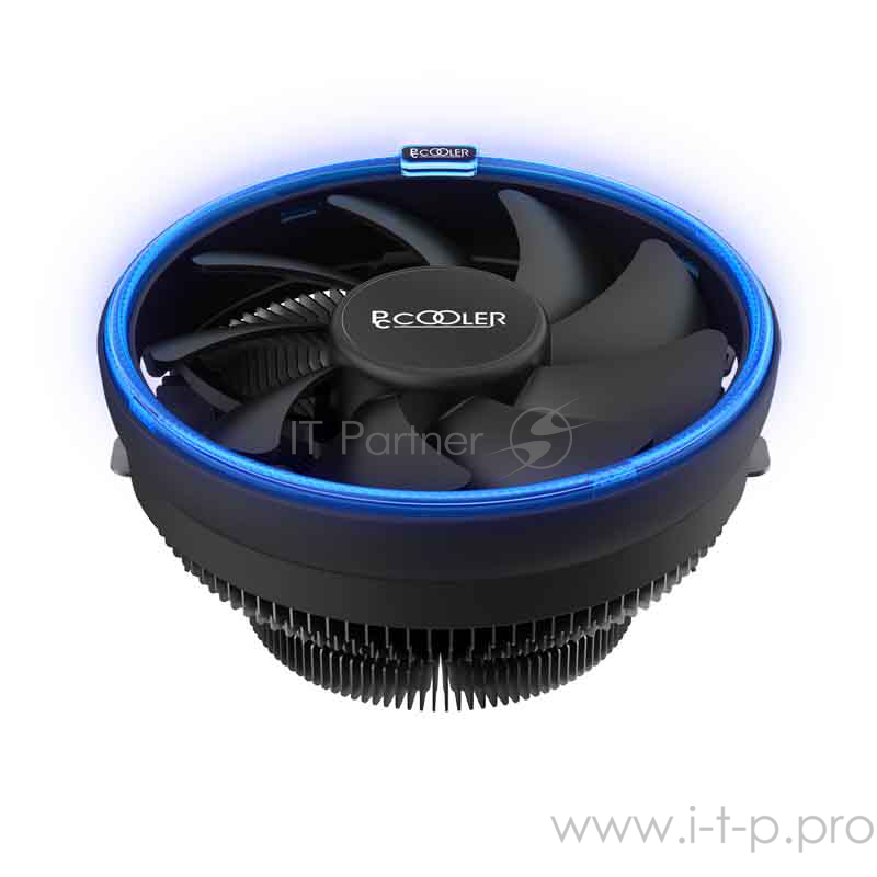 Кулер PCCooler E126M B S775/115X/AM2/2+/AM3/3+/AM4/FM (48 шт/кор, TDP 92W, вент-р 120мм с PWM, Blue LED FAN, 1000-1800RPM, 26.5dBa) Retail Color Box