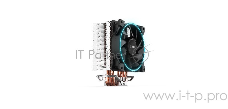 Кулер PCCooler GI-X4B S775/115X/AM2/AM3/AM4 (24 шт/кор, TDP 145W, 120mm PWM SilentPro Blue LED FAN, 4 тепловые трубки 6мм, 1000-1800RPM, 26.5dBa)