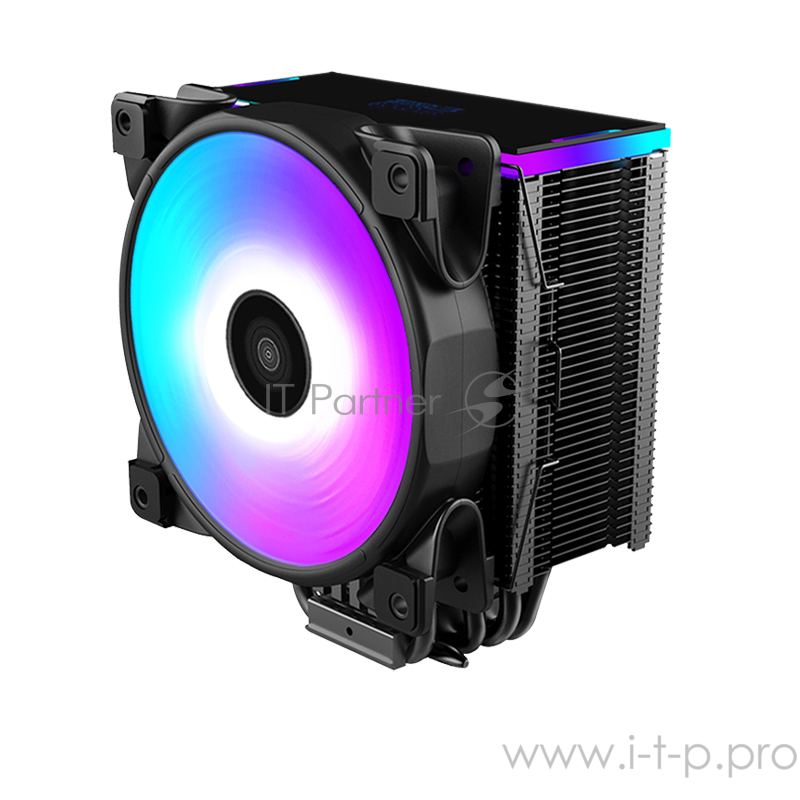 Кулер PCCooler GI-D56A HALO RGB LGA2066/2011/1366/115x/775/AM4 (12 шт/кор, TDP 160W, 120mm PWM VortexPro RGB FAN, 5 тепловых трубок 6мм, 1000-2000RPM, 29.1dBa)