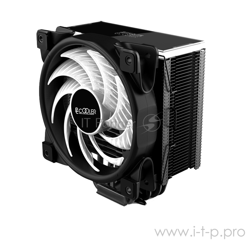 Кулер PCCooler GI-D56A HALO RGB LGA2066/2011/1366/115x/775/AM4 (12 шт/кор, TDP 160W, 120mm PWM VortexPro RGB FAN, 5 тепловых трубок 6мм, 1000-2000RPM, 29.1dBa)