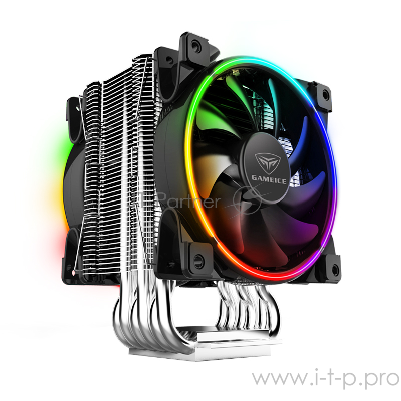 Кулер PCCooler GI-R68X CORONA RGB LGA2066/2011/20XX/TR4/SP3 (8 шт/кор, TDP 300W, 2x120mm PWM SilentPro RGB FAN, 6 тепловых трубок 8мм, 1000-2200RPM, 31,4dBa)