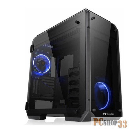 Корпус View 71 TG (840574) CA-1I7-00F1WN-00 /Black/Win/SPCC/Tempered Glass*4/Color Box/Riing 140mm Blue Fan*2
