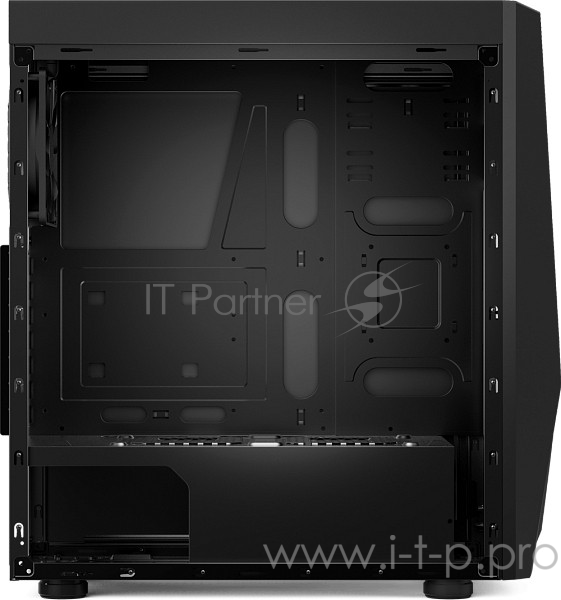 Игровой корпус чёрный Gamdias ARGUS E1 (ATX, RGB подсветка, акрил, fan 1x120 мм, 1xUSB 3.0, 2xUSB 2.0, HD Audio)