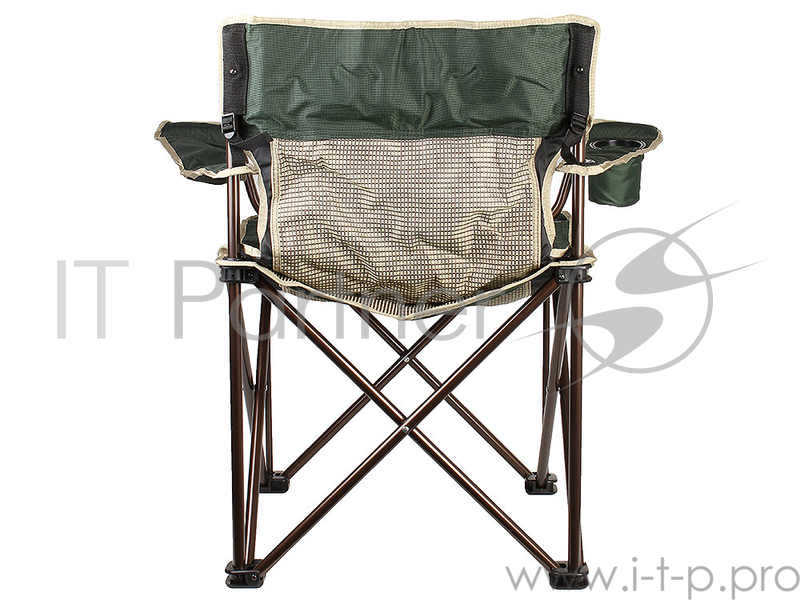 Кресло Camping World Villager S (чехол, подстаканник в подлокотнике, сетчатые спинка и седенье, усиленные ножки, вес 3.25кг, цвет зелёный)