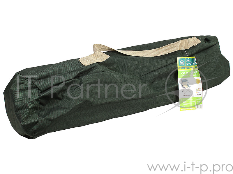 Кресло Camping World Villager S (чехол, подстаканник в подлокотнике, сетчатые спинка и седенье, усиленные ножки, вес 3.25кг, цвет зелёный)