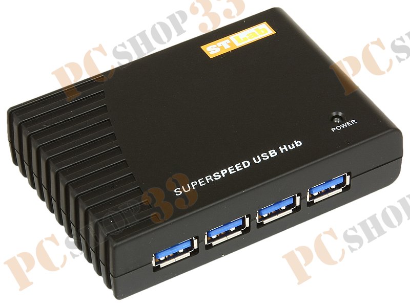 Разветвитель 4 порта USB3.0 STLab U-540, внешн., с блоком питания