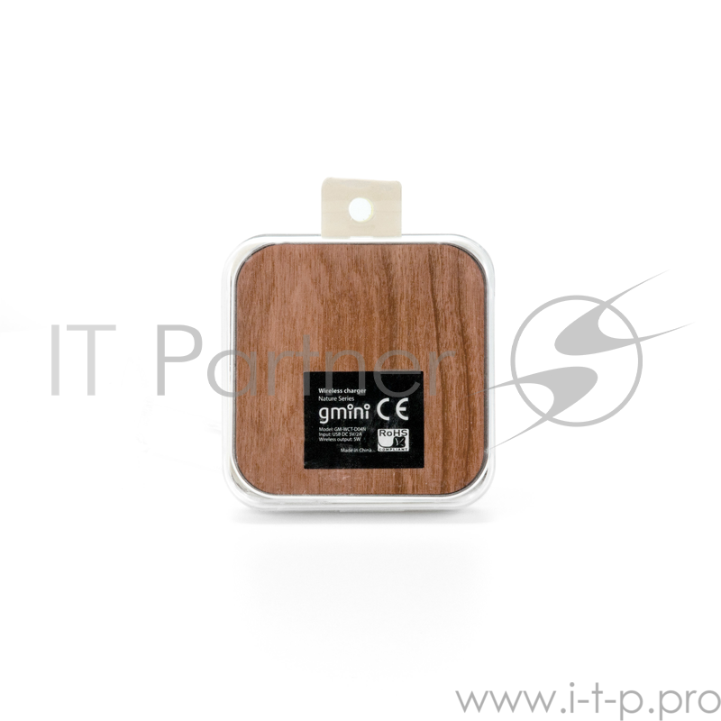 Беспроводная зарядка Gmini GM-WCT-D04N, дерево