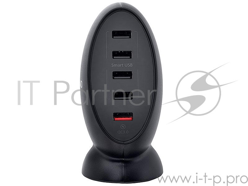 Зарядная станция LEXAND LP-5Q (черный) 5хUSB, 1 порт с поддержкой QC 3.0.