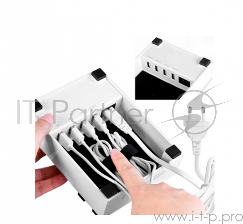 Зарядная станция LEXAND LP-618 (белый) 4xUSB