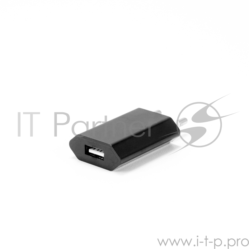 Зарядное устроиство USB от сети питания 220В Gmini GM-WC-190-1USB с 1 USB портом, 1 Ампер, чёрный