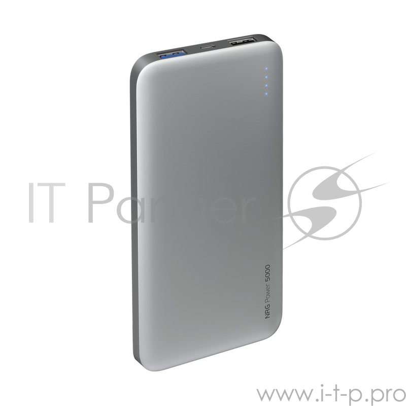 Внешний аккумулятор Deppa NRG Power 5000 mAh, 2.1A, 2xUSB, графит