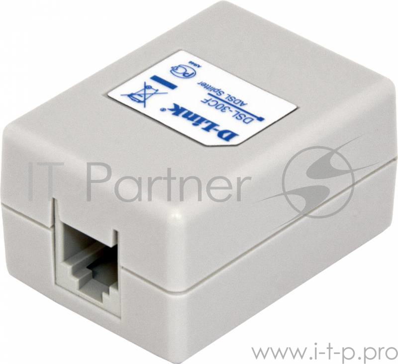 Модем D-Link DSL-30CF/RS Сплитер ADSL Annex A 1xRJ11 вход и 2xRJ-11 выход с 12cm телеф кабелем