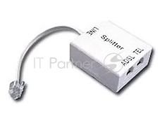 Модем D-Link DSL-30CF/RS Сплитер ADSL Annex A 1xRJ11 вход и 2xRJ-11 выход с 12cm телеф кабелем