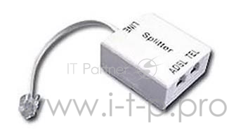 Модем D-Link DSL-30CF/RS Сплитер ADSL Annex A 1xRJ11 вход и 2xRJ-11 выход с 12cm телеф кабелем