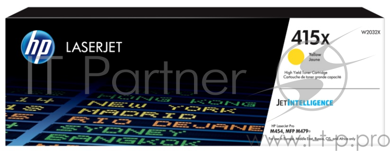 Тонер Картридж HP 415X W2032X желтый (6000стр.) для HP LJ M454/MFP M479