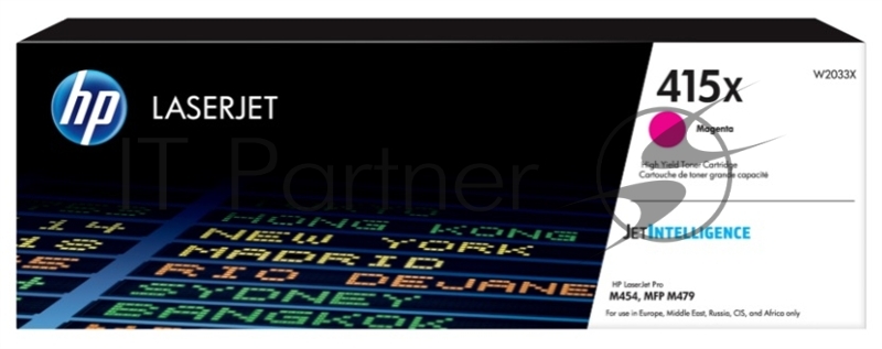 Тонер Картридж HP 415X W2033X пурпурный (6000стр.) для HP LJ M454/MFP M479