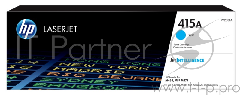 Тонер Картридж HP 415A W2031A голубой (2100стр.) для HP HP LJ M454/MFP M479