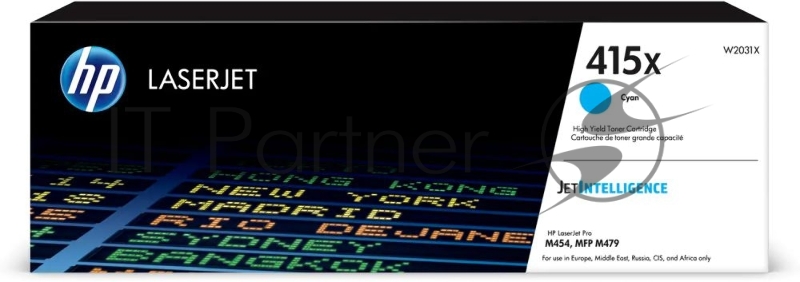 Тонер Картридж HP 415X W2031X голубой (6000стр.) для HP HP LJ M454/MFP M479