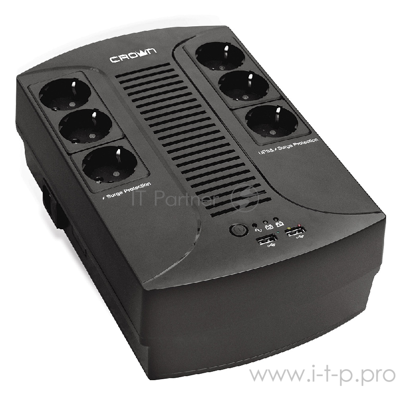 ИБП CROWN ИБП CMUS-265 EURO SMART {Line Interactive, 650VA360W, розетки 6*EURO} CM000001921