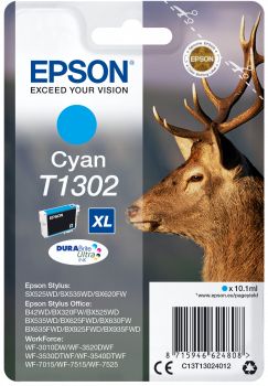 Расходные материалы EPSON C13T13024010/12 T1302 Картридж для Epson Stylus SX525WD/ SX620FW, Epson Stylus Office BX320FW/BX525WD/ BX625FWD, голубой, XL (cons ink)