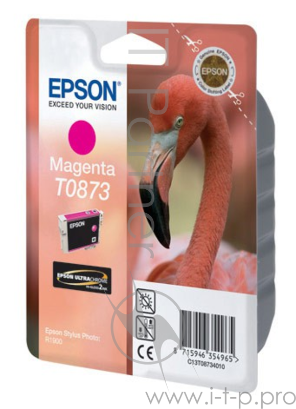 Расходные материалы EPSON C13T08734010 Epson картридж для St.Ph. R1900 (пурпурный) (cons ink)