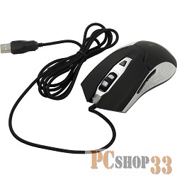 Мышь Oklick 875G черный/серый оптическая (2400dpi) USB игровая (5but) 368648