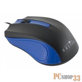Мышь Oklick 225M черный/синий Мышь оптическая (1200dpi) USB (3but) 288233